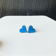 Load image into Gallery viewer, Mini Blue Heart Studs
