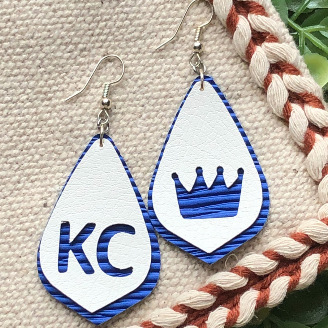 Teardrop KC Crown Earrings | FH&L Creations